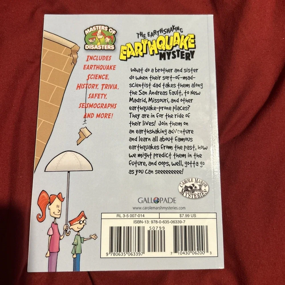 Earthshaking Earthquake Mystery! by Carole Marsh! Paperback!